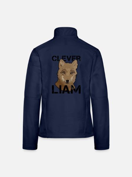 Liam Geburtstag Liam - Frauen Softshelljacke - Navy - Hinten