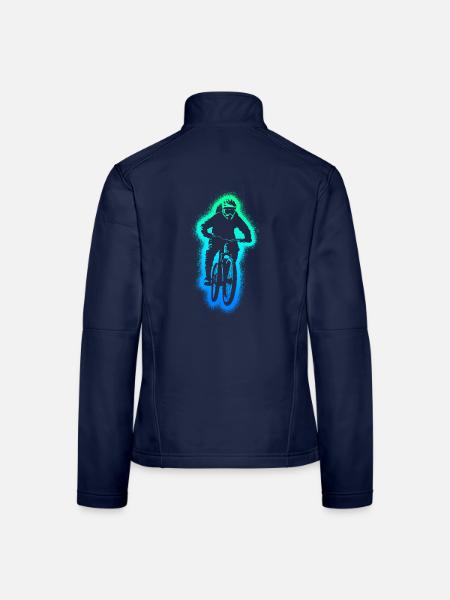 MTB Mountain Bike Biker Kinder Mountainbike Jungen - Frauen Softshelljacke - Navy