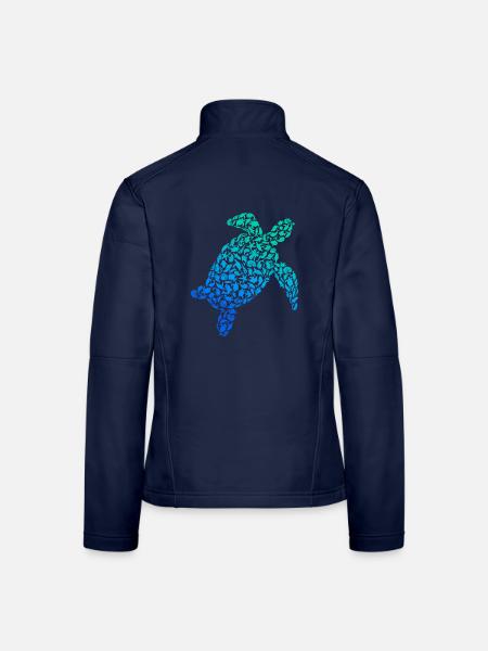 Wasserschildkröte Meeresschildkröte Schildkröte - Frauen Softshelljacke - Navy