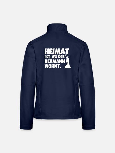 Heimat ist, wo der Hermann wohnt. - Frauen Softshelljacke - Navy
