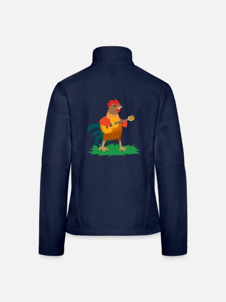 Rockiges Federvieh Gitarrensolo - Frauen Softshelljacke - Navy