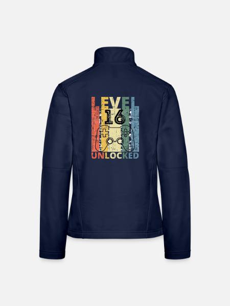 Level 16 freigeschaltet - Frauen Softshelljacke - Navy