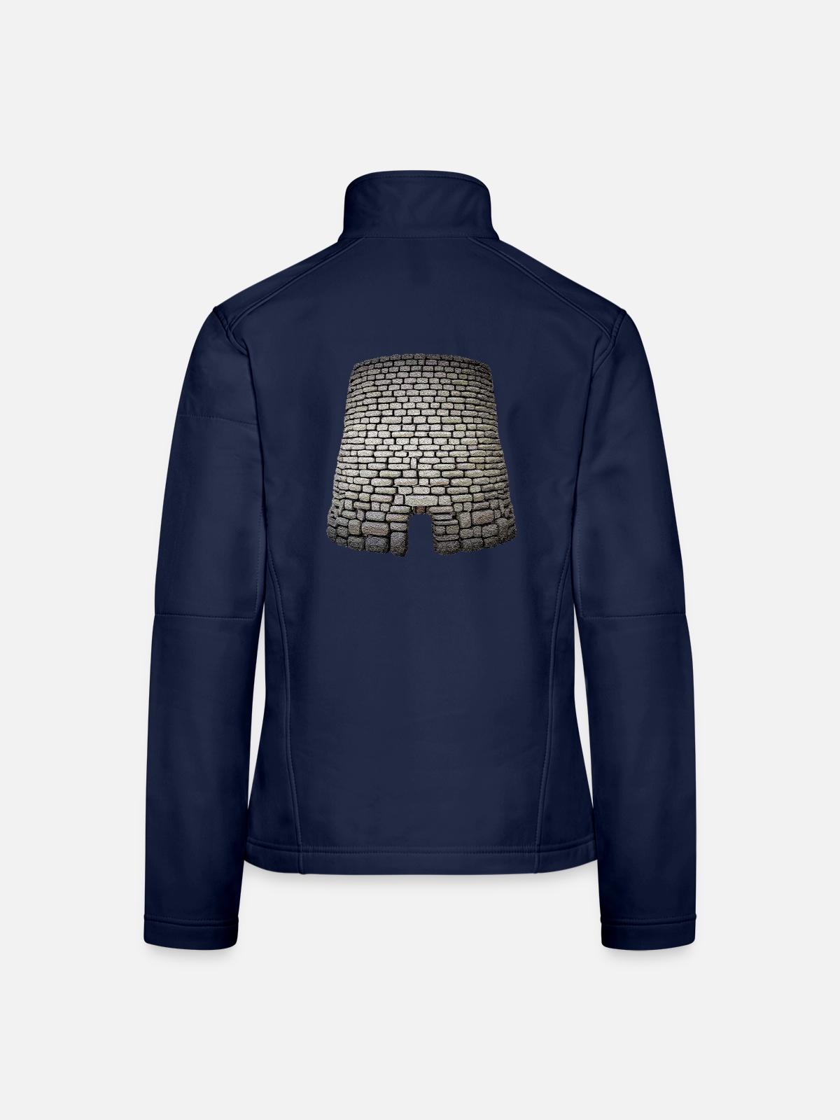Antiker Steinmauerbogen - Frauen Softshelljacke - Navy - Hinten