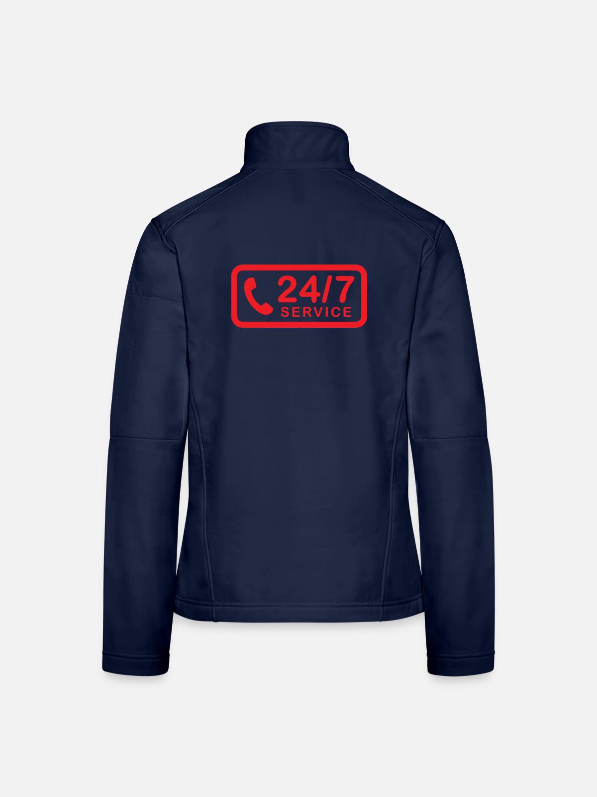 24/7 h Service - Frauen Softshelljacke - Navy - Hinten