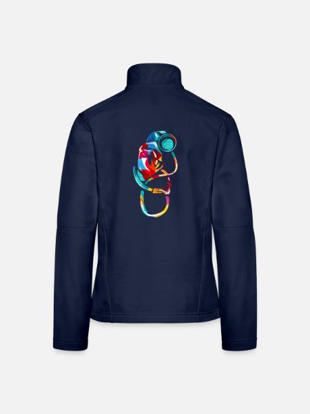 Sorgfältige Internistin Diagnostik - Frauen Softshelljacke - Navy - Hinten