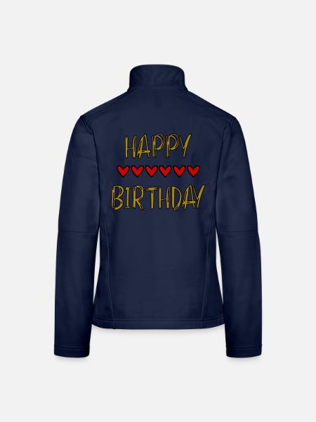 GEBURTSTAG, ALLES GUTE ZUM GEBURTSTAG, ALLES GUTE ZUM GEBURTSTAG - Frauen Softshelljacke - Navy