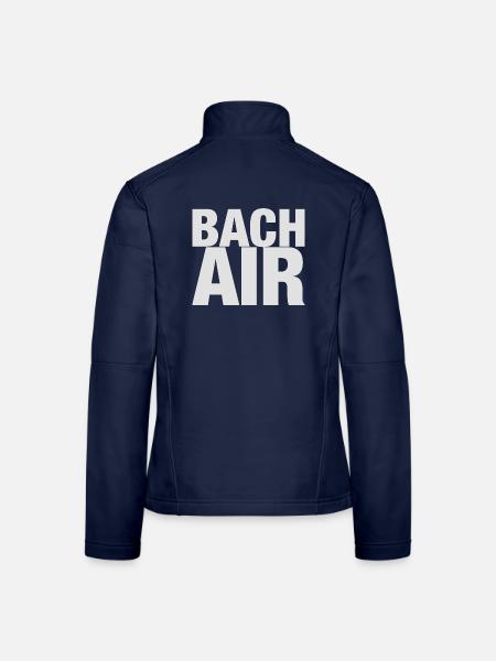 Johann Sebastian Bach Air T-shirt funny saying - Women's Softshell Jacket - navy - Back