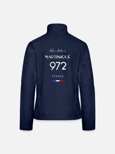 Das Leben ist besser MARTINIQUE Ausgabe 972 - Frauen Softshelljacke - Navy - Hinten