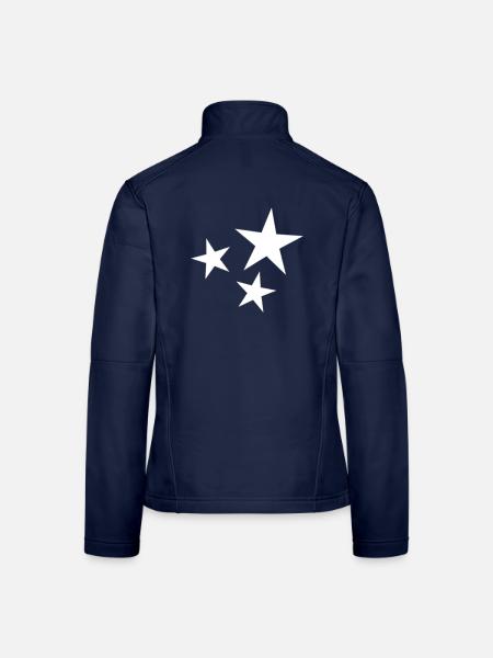 STERN. STERN. STERNE. FEST. JAHRESTAG. WEIHNACHTEN. - Frauen Softshelljacke - Navy