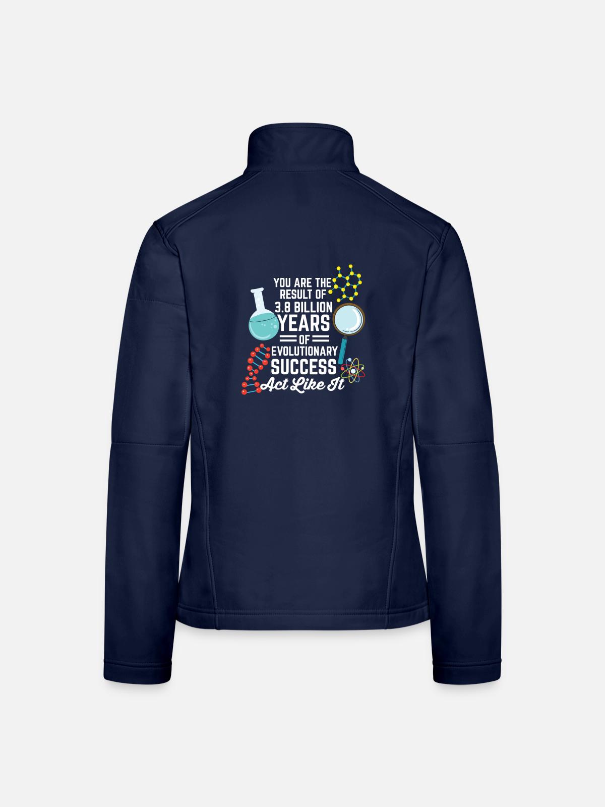 Result of Evolution Biology - Frauen Softshelljacke - Navy - Hinten