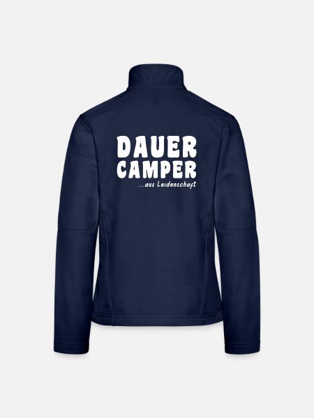 Dauercamper aus Leidenschaft - Frauen Softshelljacke - Navy
