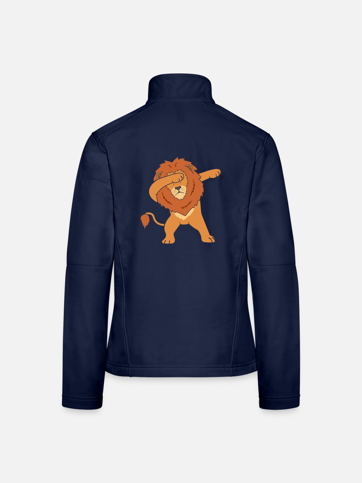 Löwe Dab - Frauen Softshelljacke - Navy - Hinten