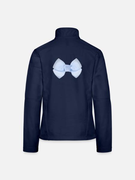 Schleife Blau - Frauen Softshelljacke - Navy - Hinten