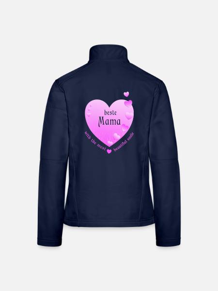 beste Mama - Frauen Softshelljacke - Navy
