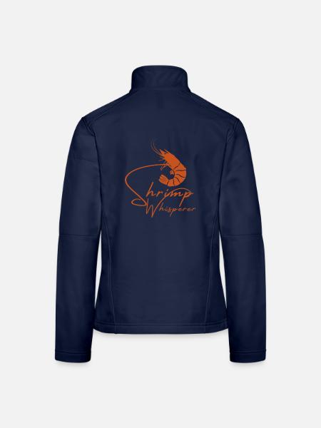 Shrimp Whisperer - Angelliebhaber - Frauen Softshelljacke - Navy - Hinten