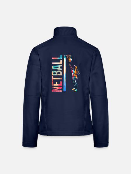 Dynamischer Netzball Hallenturnier - Frauen Softshelljacke - Navy - Hinten