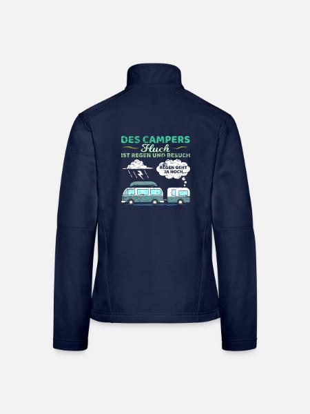 Camper Spruch Wohnwagen Wohnmobil Womo Camping - Frauen Softshelljacke - Navy