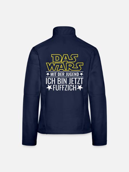 50. Geburtstag Fuffzich Das wars Mit der Jugend - Frauen Softshelljacke - Navy - Hinten
