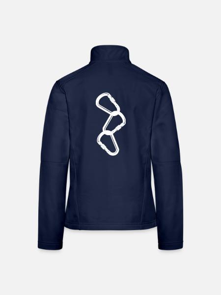 climbing, bouldering, rock climbing, mountains, mountaineering - Women's Softshell Jacket - navy - Back