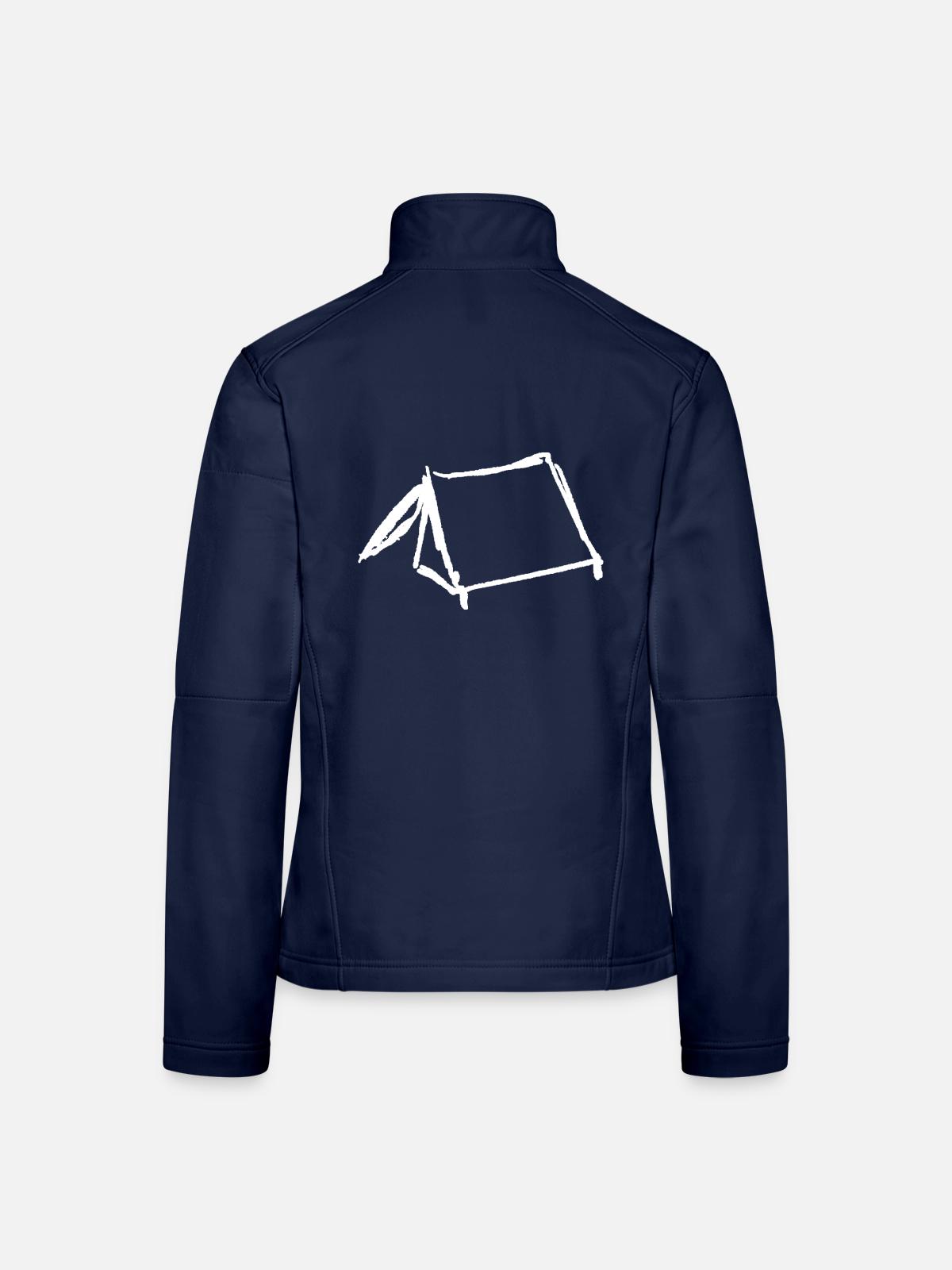 zelt weiss - Frauen Softshelljacke - Navy - Hinten