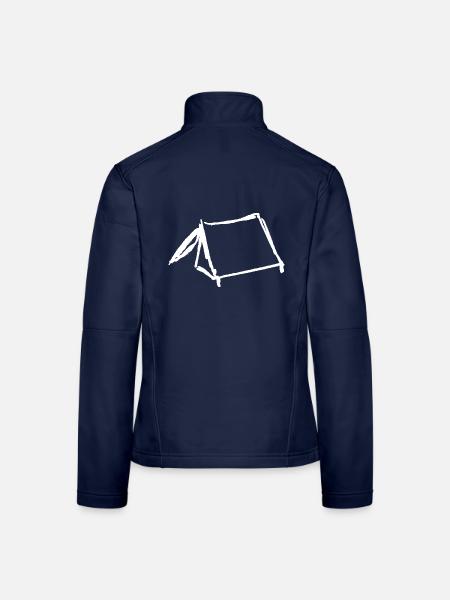 zelt weiss - Frauen Softshelljacke - Navy - Hinten