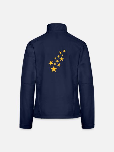 Stern Symbol Sternchen Muster - Frauen Softshelljacke - Navy - Hinten