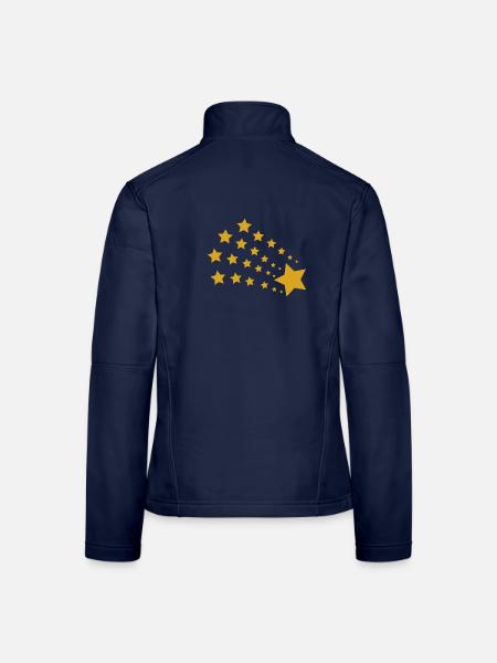 Stern Sterne - Frauen Softshelljacke - Navy - Hinten