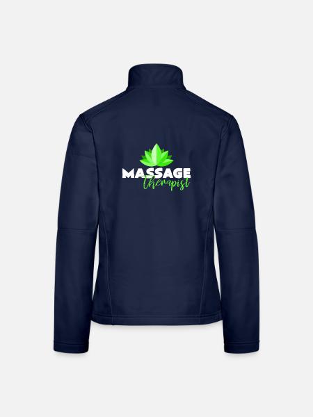 Massage - Veste en tissu softshell Femme - bleu marine - Dos