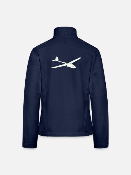 Segelflugzeug Segler Segelflieger - Frauen Softshelljacke - Navy - Hinten