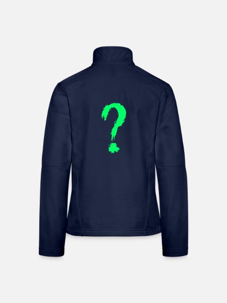 Fragezeichen Grün - Frauen Softshelljacke - Navy - Hinten