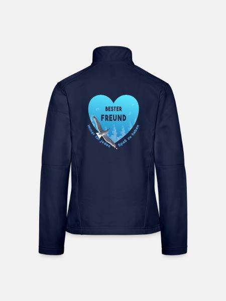 bester Freund - Frauen Softshelljacke - Navy - Hinten