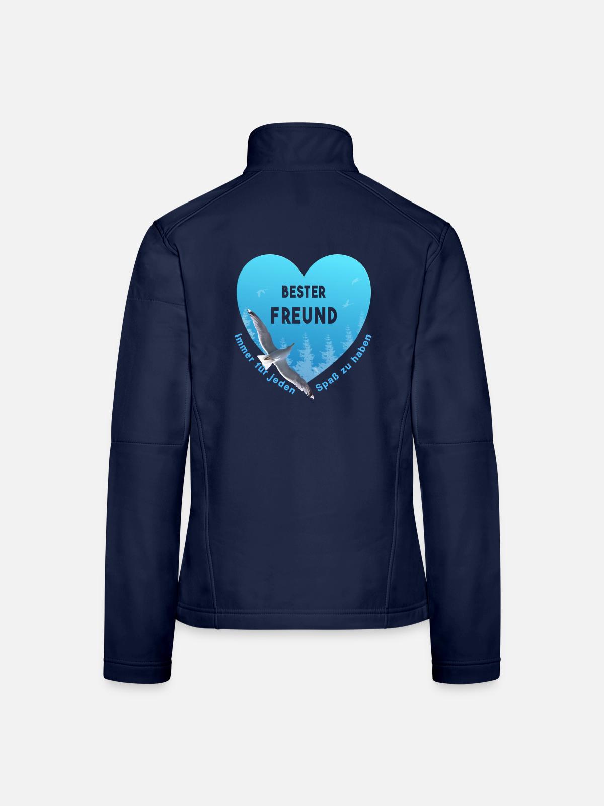 bester Freund - Frauen Softshelljacke - Navy - Hinten