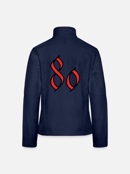 80 - Women's Softshell Jacket - navy - Back