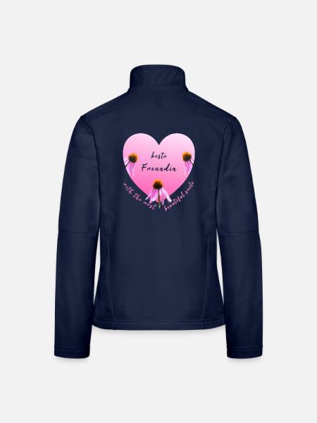 beste Freundin - Frauen Softshelljacke - Navy - Hinten