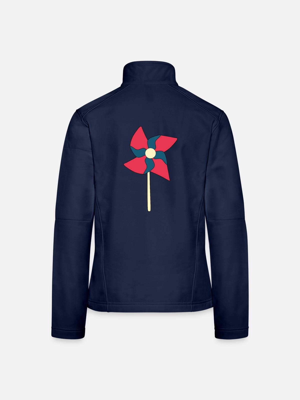 Windrad - Frauen Softshelljacke - Navy - Hinten