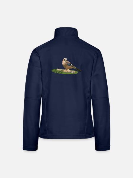 Eichelhäher - Frauen Softshelljacke - Navy - Hinten