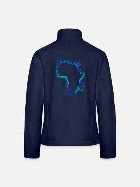 Afrika - Frauen Softshelljacke - Navy - Hinten