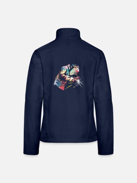Präziser Schweißer Schweißgerät - Frauen Softshelljacke - Navy