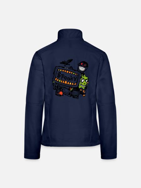 Spooky Monster Halloween - Frauen Softshelljacke - Navy - Hinten