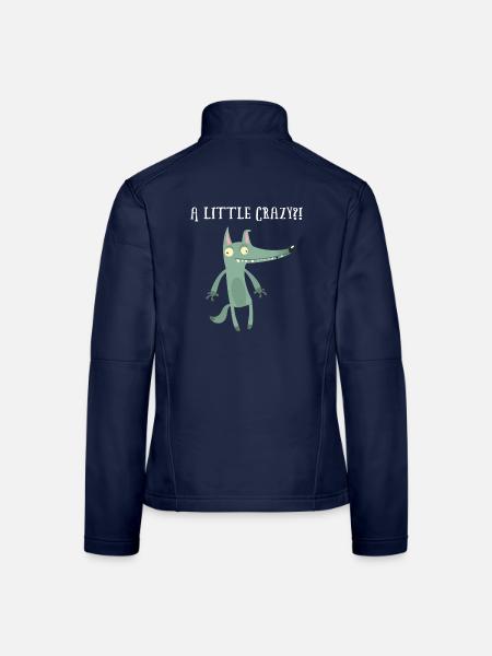 Travail travail dictons bête de somme bureau humour loups - Veste en tissu softshell Femme - bleu marine - Dos