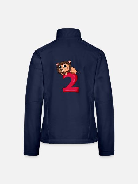 2 Geburtstag Löwe - 2 Jahre alt Geschenk - Frauen Softshelljacke - Navy - Hinten