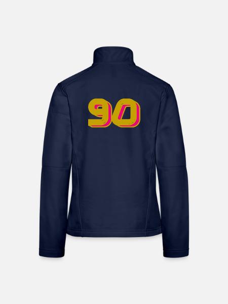 90. 90 JAHRE. 90-JÄHRIGES JUBILÄUM. 90-JÄHRIGES JUBILÄUM. - Frauen Softshelljacke - Navy - Hinten
