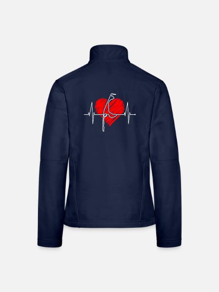 Sylt Skyline Nordsee Herzschlag Nordfriesen Sylter - Frauen Softshelljacke - Navy - Hinten