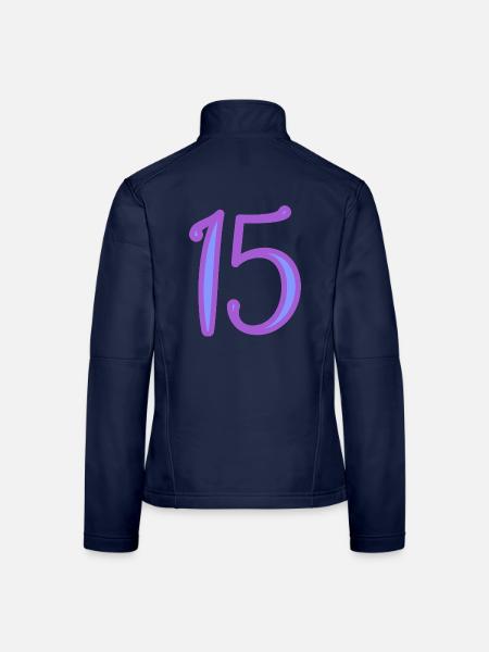 15. 15 YEARS. 15th ANNIVERSARY. 15 YEAR ANNIVERSARY. - Women's Softshell Jacket - navy - Back