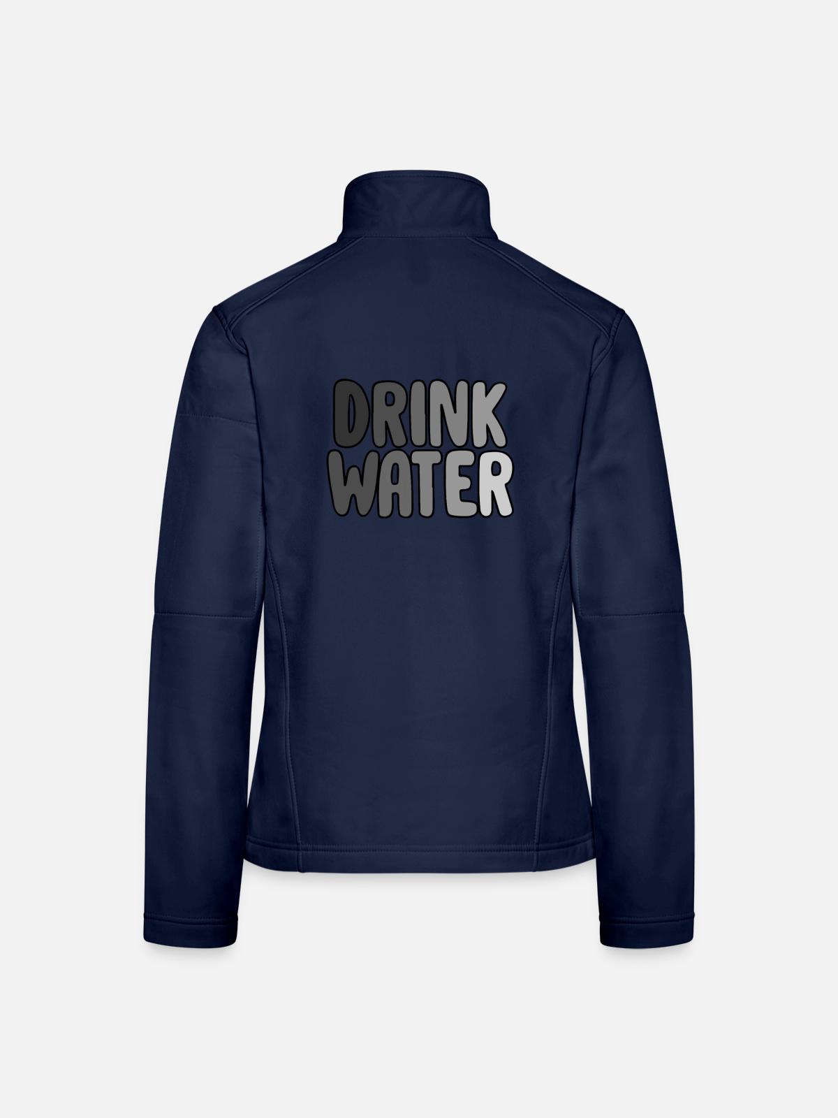 Drink Water - Frauen Softshelljacke - Navy - Hinten