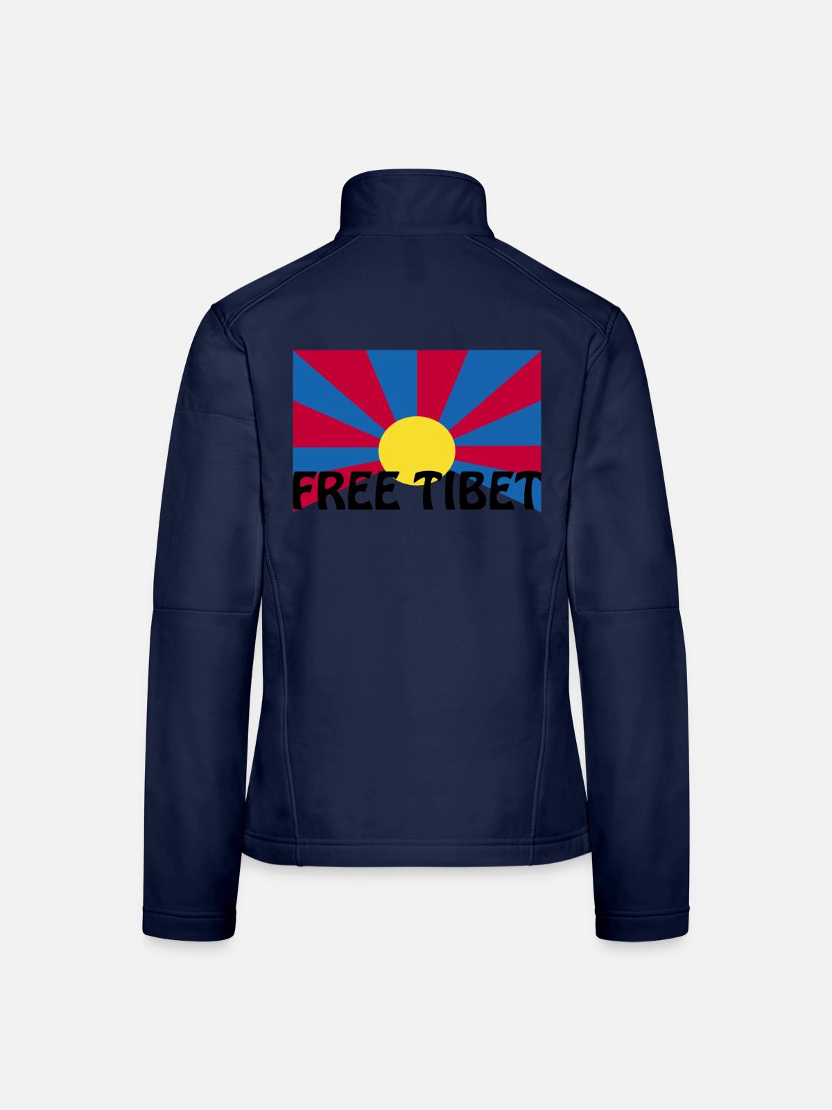 free tibet - Frauen Softshelljacke - Navy - Hinten