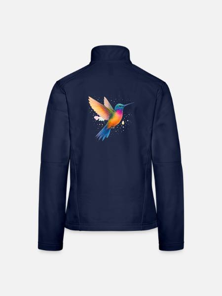 Tanzender Regenbogen-Kolibri - Frauen Softshelljacke - Navy