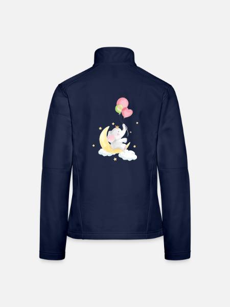 Süßes Elefanten Baby - Frauen Softshelljacke - Navy
