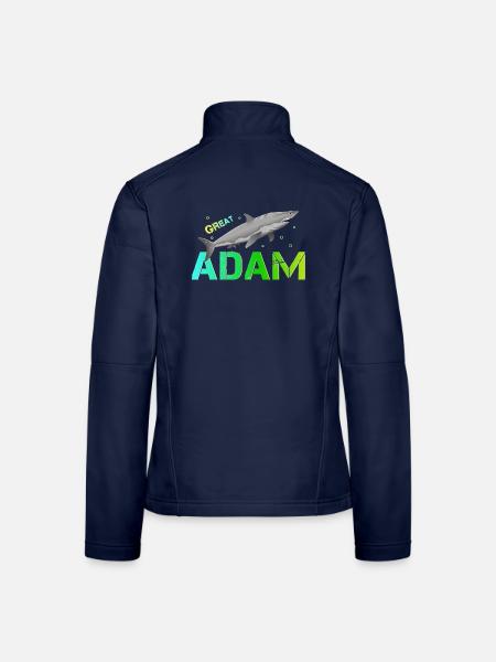 Adam Geburtstag Adam - Frauen Softshelljacke - Navy - Hinten