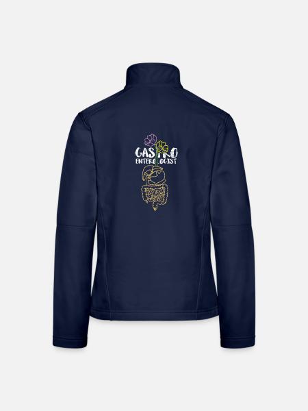 Cleverer Gastroenterologe Praxisalltag - Frauen Softshelljacke - Navy - Hinten